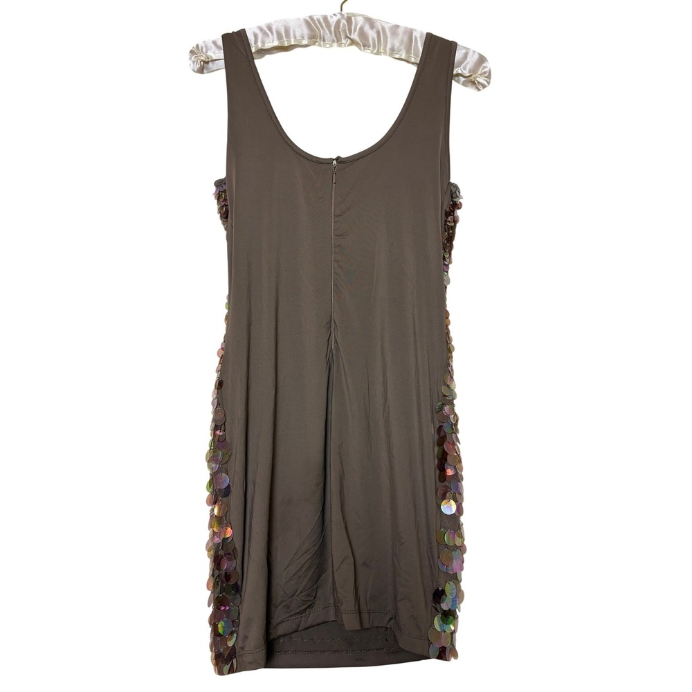 Nikibiki Womens Large Iridescent Sequin Mini Dress‎ Brown Party Cocktail - Picture 2 of 5